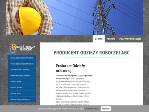 Abcrobocze.pl - producent odzieży ochronnej