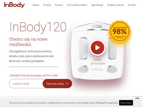 Inbody120.pl - profesjonalne badanie składu ciała