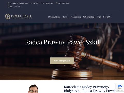 Kancelariaszkil.pl - radca prawny Białystok
