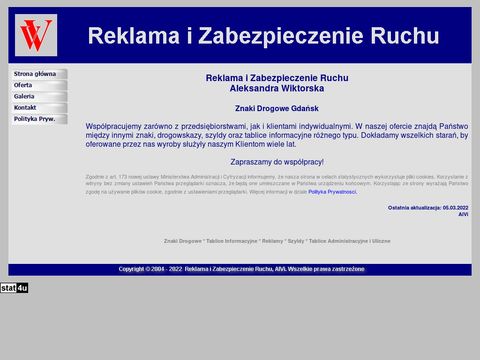 Znaki-oferujemy.info - Czesław Wiktorski, reklama