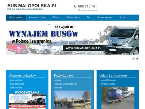 Bus.malopolska.pl wynajem busów, transport osobowy