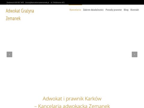 Kancelariazemanek.pl krakowski prawnik