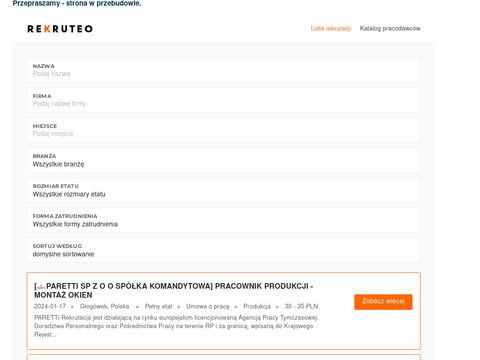 Rekruteo.pl - Praca, oferty pracy, praca dla absolwenta