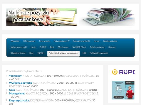 Pozyczkabez.pl szybka chwilówka bez zaświadczeń