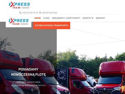 Express-Team transport międzynarodowy opolskie