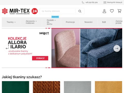 Mir-tex24 hurtownia - tkaniny - sklep internetowy