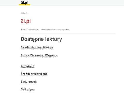 2l.pl opracowania lektur