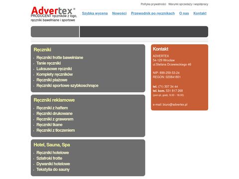 Advertex.pl ręczniki
