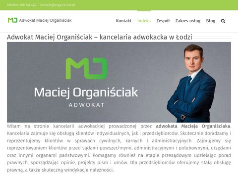 Adwokat Maciej Organiściak - kancelaria adwokacka