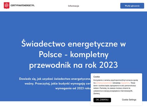 Certyfikatenerget.pl - pełna informacja