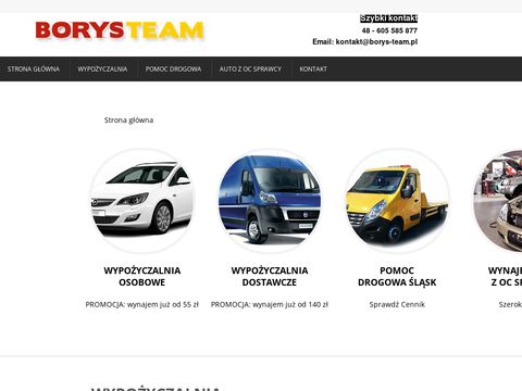 Borys-team.pl wypożyczalnia samochodów Tychy