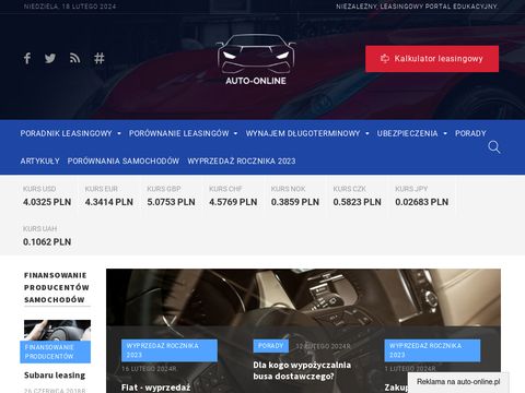 Auto-online.pl kto korzysta na leasingu