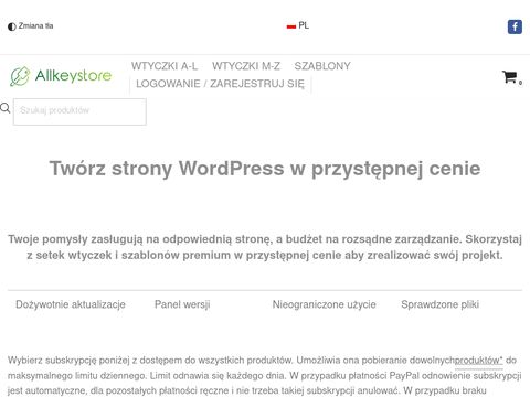 Allkeystore.pl - szablony premium Wordpress