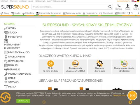 Sklep Muzyczny Supersound.pl - najtańszy sklep w sieci