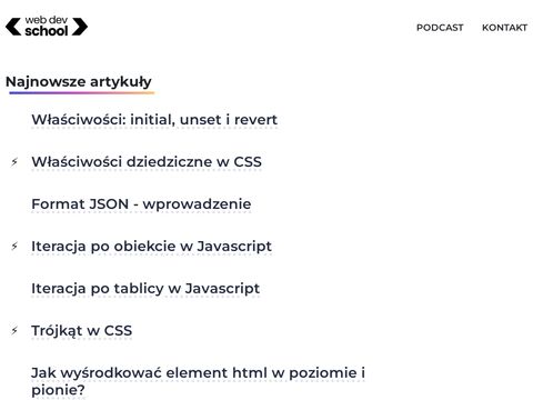 Webdevschool.pl - blog o programowaniu
