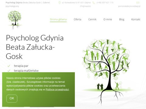 Pomocwlabiryncie.pl psycholog Beata Załucka-Gosk