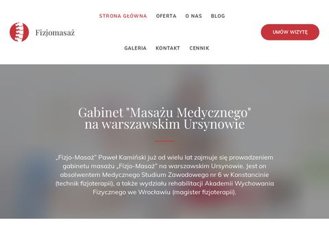 Fizjo-Masaż masażysta Warszawa Ursynów