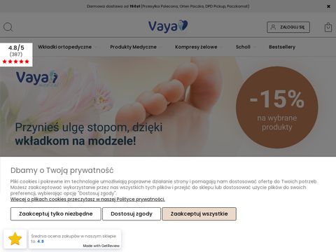 Vaya.com.pl - wkładki ortopedyczne dla dzieci