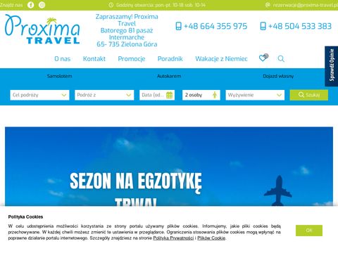 Turystyka-centrum.pl biuro podróży Proxima Travel