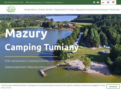 Camping Tumiany - pole namiotowe Mazury