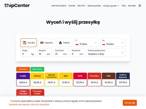 Shipcenter.pl usługi kurierskie w twojej firmie