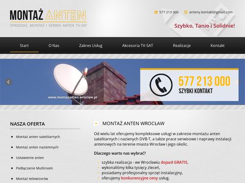 Montaż i serwis anten Wrocław