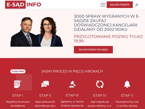 E-sad.info.pl - wniesienie pozwu o zapłatę