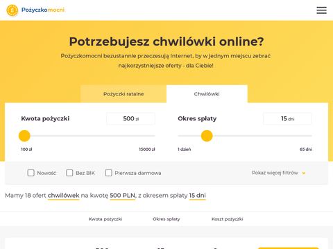 Pozyczkomocni.pl - chwilówki przez internet