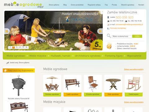 Meble-ogrodowe-sklep.pl ławki, krzesła, stoły