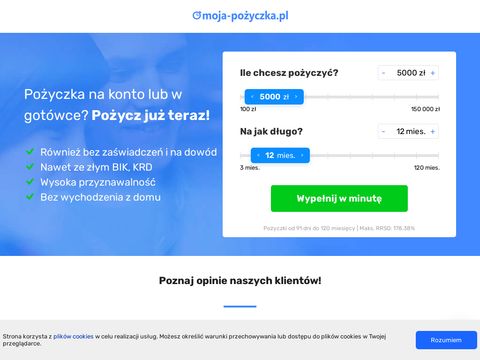 Moja-pozyczka.pl - porównywarka pożyczek online