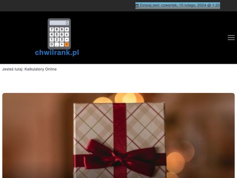 Chwilrank.pl kalkulatory online na jednej stronie