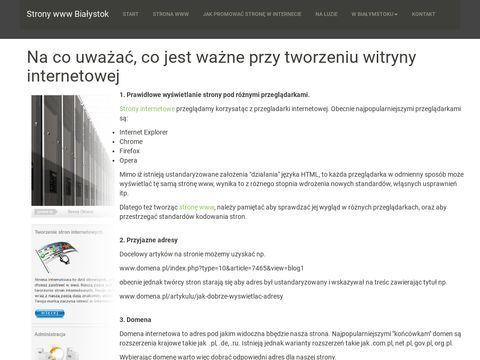 Strony-www.bialystok.pl ciekawostki o tworzeniu