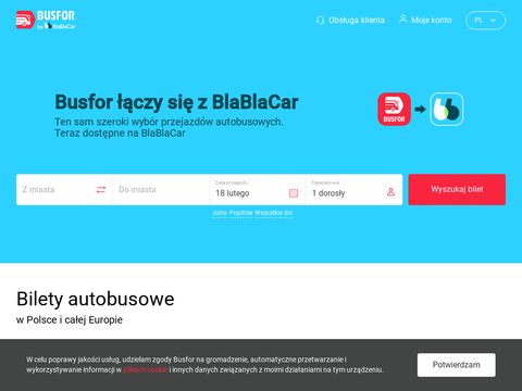 Busfor.pl tanie bilety autokarowe online