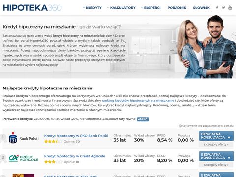 Hipoteka360.pl - ranking kredytów