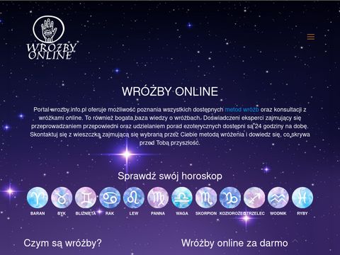 Wrozby.info.pl postaw tarot online - darmowe