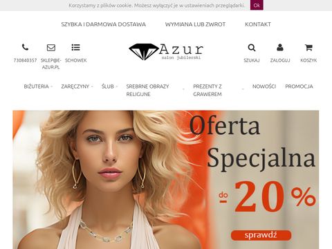 E-azur.pl złote obrączki ślubne salon jubilerski