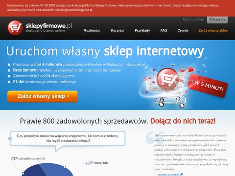 Sklepyfirmowe.pl oprogramowanie