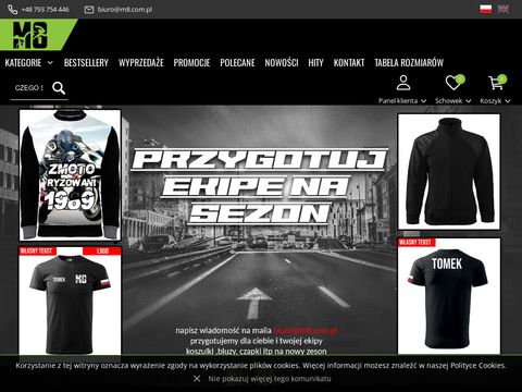 m8.com.pl - bluzy i koszulki motoryzacyjne