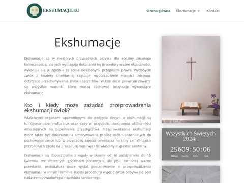 Ekshumacje.eu - strona funeralna