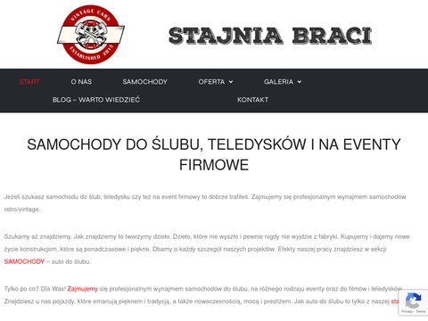 Stajniabraci.pl wynajem samochodów do ślubu eventy