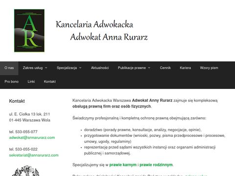 Annarurarz.com adwokat Warszawa