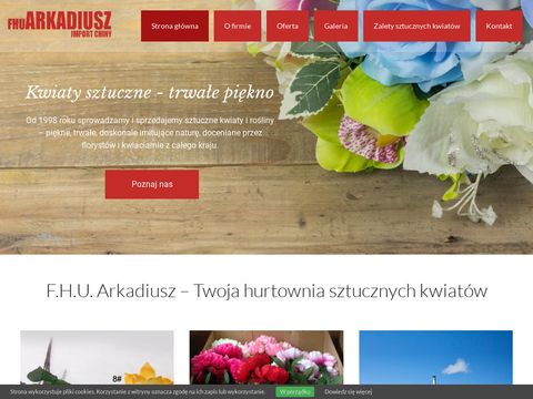 Kwiatyarkadiusz.pl kwiaty sztuczne import