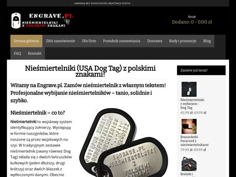Engrave.pl - wybijane nieśmiertelniki