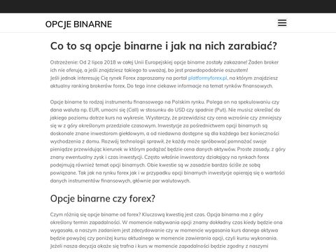 Opcje-binarne.pl o co chodzi