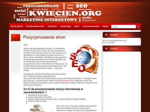 Kwiecien.org - pozycjonowanie stron Opole
