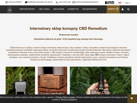 CBD Remedium - sklep z olejkiem CBD, susz konopny