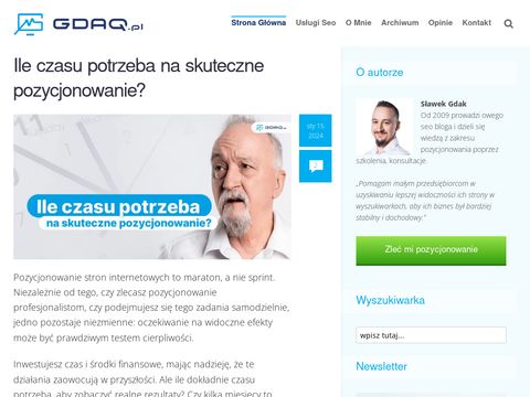 Blog.gdaq.pl o pozycjonowaniu, webdesign