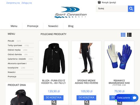 Sklep internetowy Sport Connection - odzież, torby, plecaki
