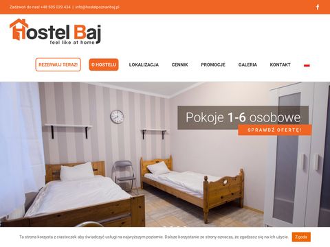 Kwatery w Poznaniu - Pokoje hostel-baj.pl