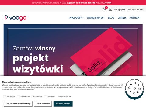Voogo.pl - tanie wizytówki